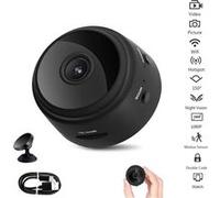 Vidéosurveillance Mini Caméra Espion Cachée Wifi Sans Fil HD 1080p Vision Nocturne Détection Mouvement pour Android IOS(Noir)