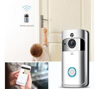 Vidéot��onnerie sans fil 720p visuelle en temps réel Intercom Wi-Fi Bell Détection PIR Vision de nuit 2 voies Talk Home-��caméra de surveillance avec 166 �� Viewing Winle Smart Door supporte��le stock