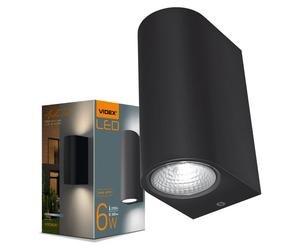 VIDEX-6W-PELLE-BLACK Éclairage extérieur LED noir