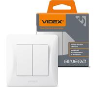 VIDEX BINERA Interrupteur à 2 voies blanc IP20