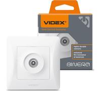 Videx Binera prise d'antenne TV simple, blanc