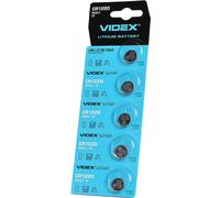 VIDEX CR1220 Piles au lithium, paquet de 5 blisters