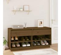 vidiXL Armoire à chaussures - Marron miel