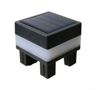 Vidonergy Lampe colonne carrée d'extérieur étanche à énergie solaire avec panneau monocristallin IP44 pour jardin, cour, clôture, convient pour aluminium de 7 x 7 cm ou (A)