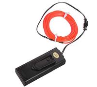 VIDOO 1M 10 Couleurs 3V Flexible Neon EL Wire Light Dance Party Decor Light Battery Powered Controller-Rouge