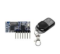 VIDOO Émetteur 433mhz Télécommande 4 Boutons avec Module Récepteur Décodage Fixe EV1527 Sortie 4CH et Kit Apprentissage DIY-Ensemble 1 1pc