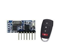VIDOO Émetteur 433mhz Télécommande 4 Boutons avec Module Récepteur Décodage Fixe EV1527 Sortie 4CH et Kit Apprentissage DIY-Ensemble 3 1pc