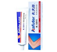 VIDOO Kafuter K-5911 Mastic Silicone RTV Gris Industriel, 100g, Colle Étanche pour Joint de Moteur, Fixation pour Isolation Haute Résistance, Mastic Silicone