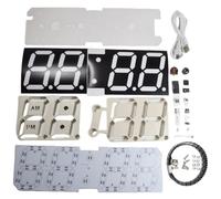VIDOO Kit Horloge LED à Grande Police Haute Luminosité Couleur Arc-en-Ciel RGB Bureau Tube Numérique DIY-Non soudé Version