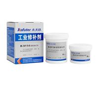 VIDOO Pâte de Réparation Laiton Industrielle, Colle AB Résistante à la Chaleur pour Sculpture Bronze, Soudure Liquide Waterproof Twin Pack Pâte