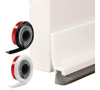 VIDSTW 2 Pièces 30MM Bas de Porte Isolant 1m Joint Brosse Auto Adhésif | Joint Porte Garage TPE Brosse Amovible Poils Isolation Phonique pour Prévenir Poussière Air Froid Et Insectes