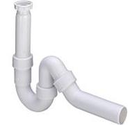 Viega 104634 G 2000 2000 / 2xDN 40, plastique blanc , avec coude de vidange à 45 degrés