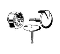 Viega 306847 Ensemble Multiset-Trio 6161.05 avec rosace et cache d'alimentation Chromé