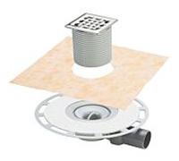 Viega Advantix drain de salle de bain 565701 DN 50, plastique gris, drain horizontal