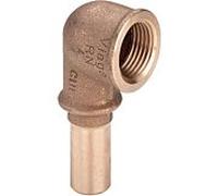 Viega Angle d'insertion Sanpress 308001 15 mm x Rp 2000 / 2, 90 °, bronze ou bronze silicium, extrémité d'insertion