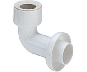 Viega Anschlussbogen 108212 DN 50 x 50 x 125 mm, pour cuvette d'urinoir, blanc