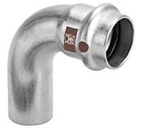 Viega Arc Temponox 808921 15 mm, 90 degrés, acier, antirouille, bout uni, SC-Contur