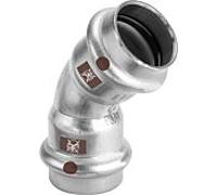 Viega Arc Temponox 809904 54 mm, 45 degrés, acier, antirouille, SC-Contur