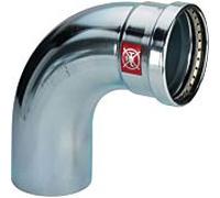Viega archet Prestabo 597658 76,1 mm, 90 degrés, acier non allié, SC-Contur, extrémité d'insertion