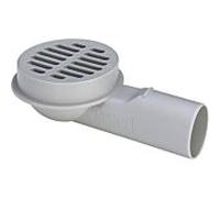 Viega balcon / terrasse Advantix 125936 DN 50, plastique gris, écoulement horizontal, résistant aux UV