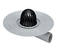 Viega balcon / terrasse Advantix 289386 DN 70, plastique gris, écoulement horizontal, avec bac à graviers