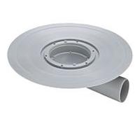 Viega base pour siphon de balcon / terrasse Advantix 557263 DN 70, plastique gris, écoulement horizontal