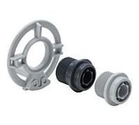 Viega bride d' Viega 698089 plastique gris, pour entrée d'eau, avec vis de fixation