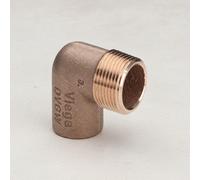 Viega Coude à 90 degrés, d 35mm, R 11/4 bronze rouge modèle 94092G, 138691
