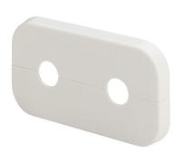Viega Double Rosette 1079.6 En 110x60x10x15mm Kst. Blanc RAL 9010