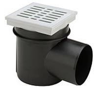 Viega Drain de cave Kellermeister 106003 DN 100, plastique noir, avec siphon