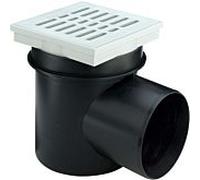 Viega Drain de cave Kellermeister 148607 plastique noir, DN 100, drain vertical, sans siphon