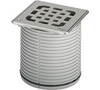 Viega fixation 4934.3 100x100mm, vissé, avec cadre en acier inoxydable 1.4404