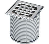 Viega fixation Advantixshower 4934,2 100 x 100 x 5 mm, plastique gris, avec cadre en acier inoxydable 2000 0,4404