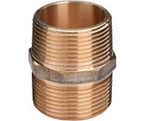 Viega mamelon double 282356 R 3/8, bronze, polygonal