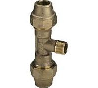 Viega Maxiplex pièce en T 277963 Ø 50 mm x R 2000 2000 /2, bronze, avec raccord à vis, sortie centrale