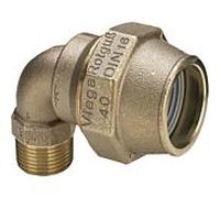 Viega Maxiplex raccord à vis d'angle 275112 Ø 25 mm x R 3/4, 90°, bronze à canon, raccord à vis