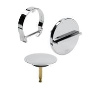 Viega Multiplex Trio garniture de vidage et de trop-plein avec remplissage Visign MT3 set complet, pour baignoire spéciale, 727987+106010+725792, Visign MT3