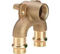 Viega Panneau double paroi Sanpress 692797 18 mm x Rp 2000 / 2 x 18 mm, bronze ou bronze silicium, avec SC-Contur