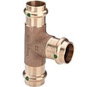 Viega Pièce en T Sanpress 121754 35 x 28 x 28 mm, avec SC-Contur, bronze ou bronze au silicium
