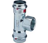 Viega Pièce en T Prestabo 558949 35 mm x Rp 3/4 x 35 mm, acier non allié, SC-Contur, polygonale