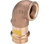 Viega Profipress G angle 345884 22 mm x Rp 1, 90°, bronze, SC-Contur