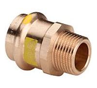 Viega Profipress G pièce de transition 346164 22 mm x R 1/2, bronze, SC-Contur, polygone