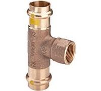 Viega Profipress G Pièce en T 352752 28 mm x Rp 3/4 x 28 mm, bronze, SC-Contur, polygone