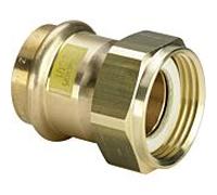 Viega Profipress G raccord vissé 638498 22 mm x G 3/4, bronze, SC-Contur, joint plat