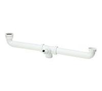 Viega raccord de vidange 113063 G 2000 2000 / 2x1 2000 / 2x180-600mm, plastique blanc , pour blanc doubles