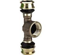 Viega Raxofix pièce en T 647148 25xRp 2000 / 2x25mm, avec SC-Contur, bronze silicone