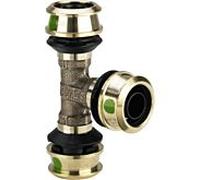Viega Pièce en T Raxofix 647360 25x16x25mm, avec SC-Contur, bronze au silicium