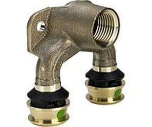 Viega Raxofix rondelle double paroi 645953 16mmxRp 1 / 2x20mm, bronze de silicium, avec SC-Contur