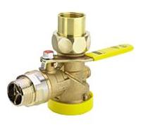 Viega robinet à tournant sphérique pour compteur de gaz 526818 R/Rp 2000 , laiton, angle, avec TAE