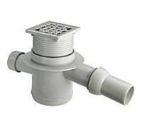 Viega salle de bain Advantix 556907 DN 50, plastique gris, siphon horizontal, sans bride d'étanchéité
